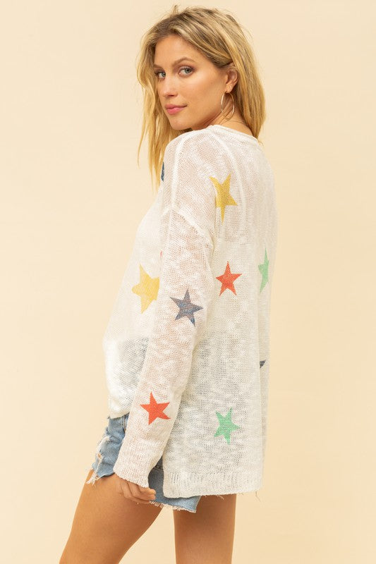 Starburst Galaxy Sweater Top
